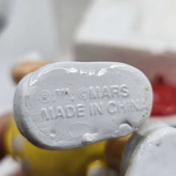 (5) Vintage Red Blue Yellow Orange Green M&M Christmas Tree Ornament Mars Co. - Picture 6 of 7